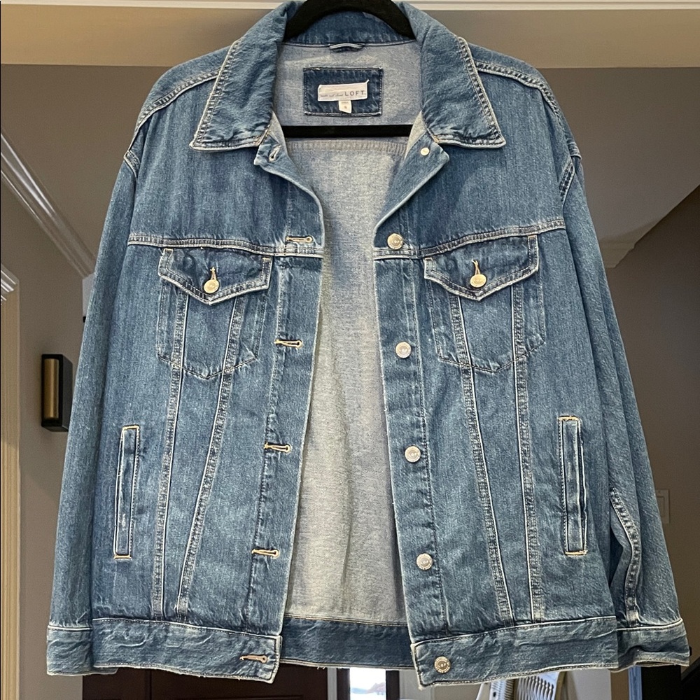 LOFT Blue Denim Jacket, Size S